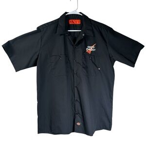 Dickies LS535 Men's Industrial Work Shirt Black Short Sleeve Smog Daddy Size XL